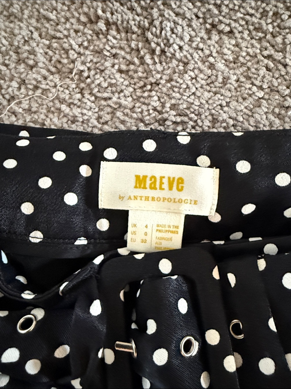 Maeve Black and White Polka Dot Jumpsuit